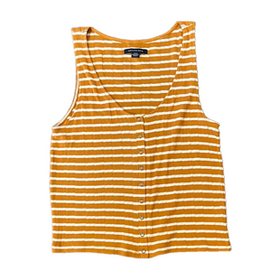 American Eagle Outfitters Orange Striped Tank Top